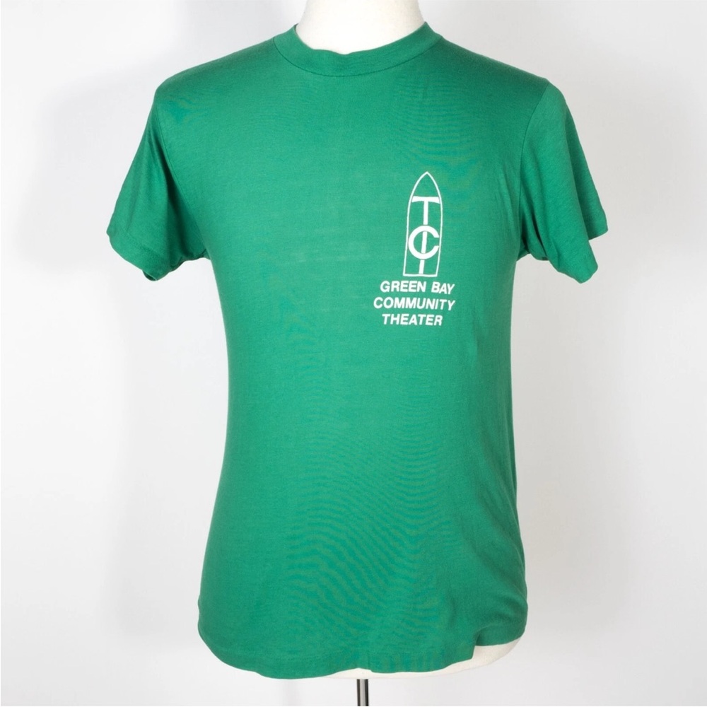 VTG Men's Green T-Shirt 50/50 Polyester Cotton Made in the USA Ched Label